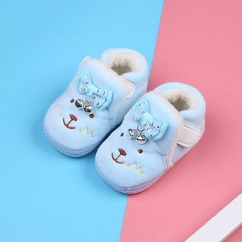 Παιδικά παπούτσια για νεογέννητα με κέντημα και κορδέλα