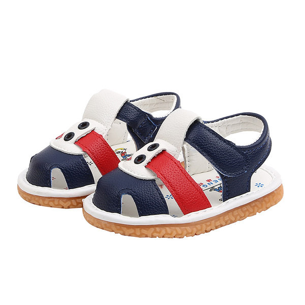 Zīdaiņu ādas sandales ar velcro puišiem un meitenēm