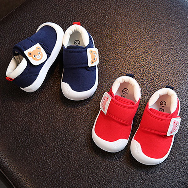 Zīdaiņu tekstila kedas ar izšuvumu un velcro