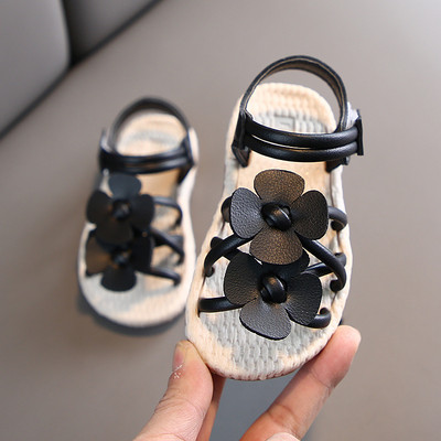 Ikdienas bērnu sandales no eko ādas ar 3D elementu