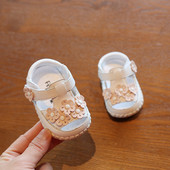 Ikdienas bērnu apavi ar uzlīmēm un 3D elementu ziediem