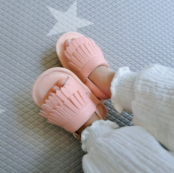 Bērnu sandales ar eko ādas bārkstīm