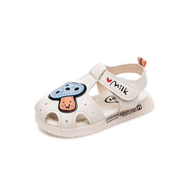 Ikdienas bērnu sandales ar uzlīmēm un emblēmu meitenēm