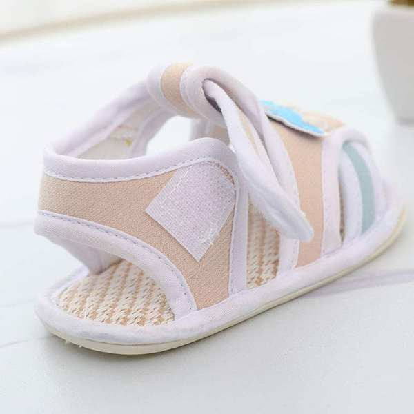 Sandale antiderapante pentru bebelusi cu velcro si element 3D