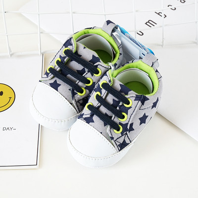 Zīdaiņu tekstila kedas ar mežģīnēm un mīkstu zoli