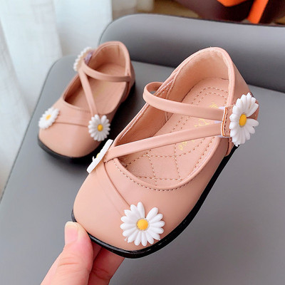 Zīdaiņu sandales ar ziedu rotājumu meitenēm