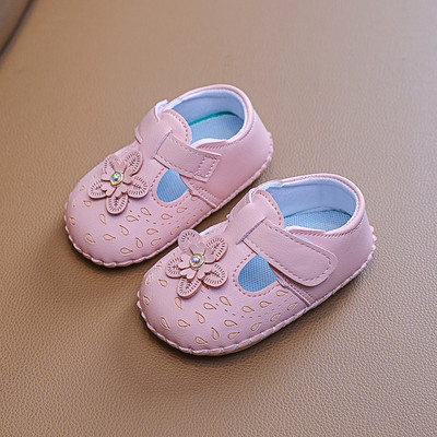 Ανοιξιάτικα παιδικά παπούτσια με λουλούδι και μαλακή σόλα