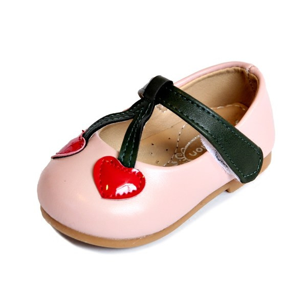 Παιδικά σανδάλια από οικολογικό δέρμα με κεράσι απλικέ
