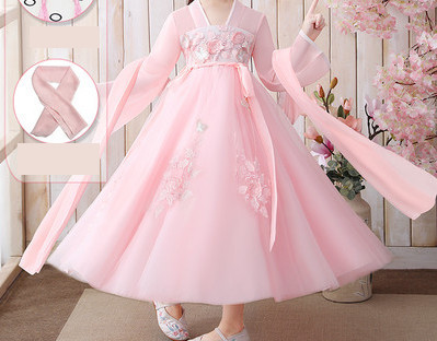 Stilīga bērnu kleita ar izšuvumu mežģīnēm un rāvējslēdzēju mugurpusē