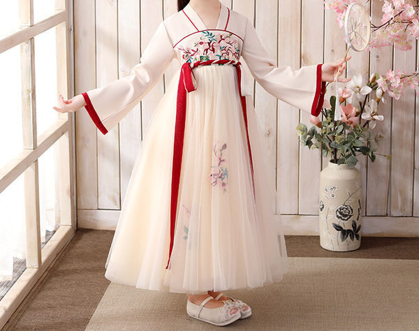 Stilīga bērnu kleita ar izšuvumu mežģīnēm un rāvējslēdzēju mugurpusē