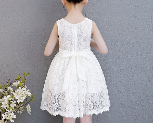 Uus mudel laste kahevärviline paelaga pitskleit