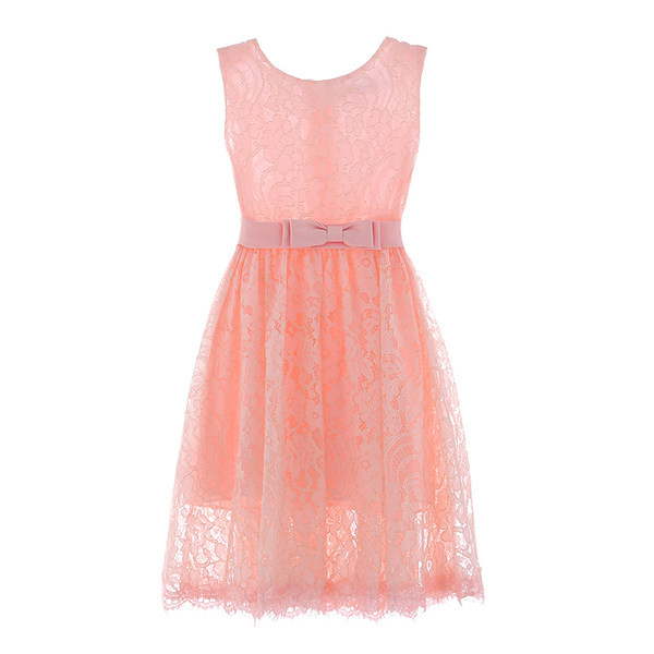 Uus mudel laste kahevärviline paelaga pitskleit