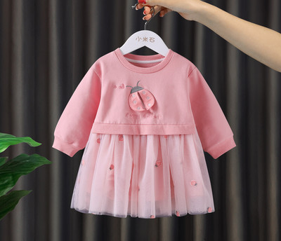 Jauna modeļa bērnu kleita meitenēm ar garām piedurknēm