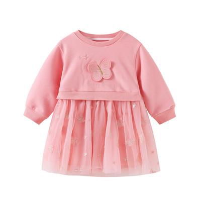 Jauna modeļa bērnu kleita meitenēm ar garām piedurknēm