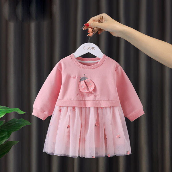 Jauna modeļa bērnu kleita meitenēm ar garām piedurknēm