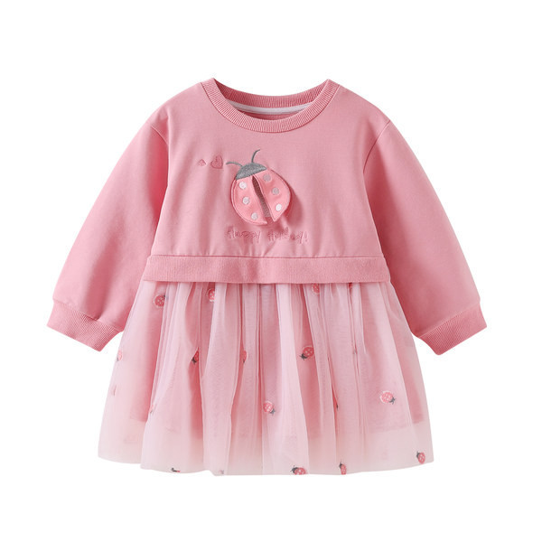 Jauna modeļa bērnu kleita meitenēm ar garām piedurknēm