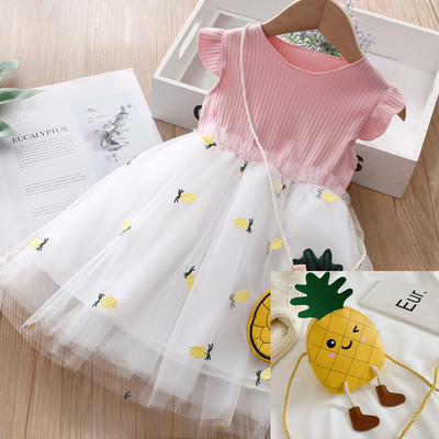 Rochie copii vara model nou cu decolteu oval + geanta