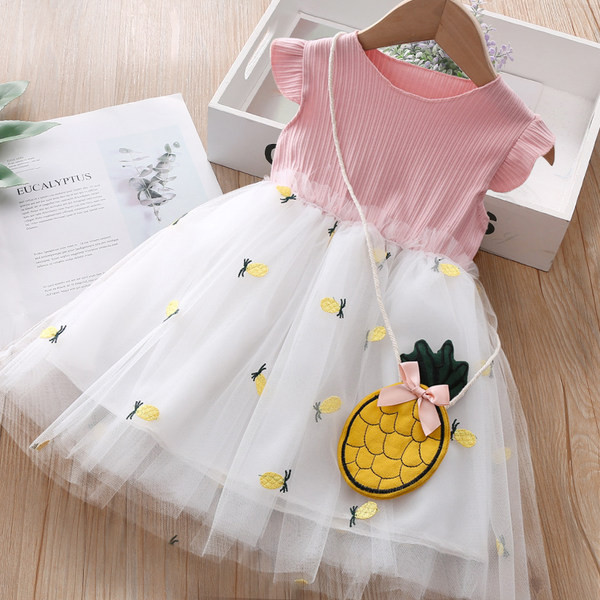 Rochie copii vara model nou cu decolteu oval + geanta