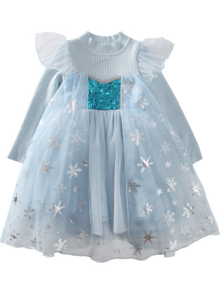 Rochie pentru copii model nou cu maneci lungi si tul