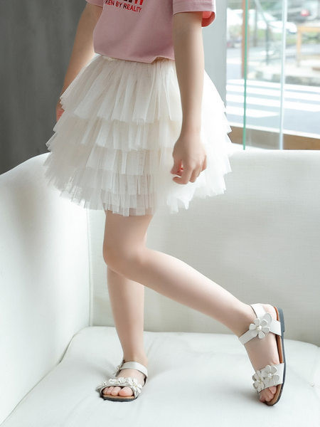 Vasaras bērnu tilla svārki ar augstu vidukli