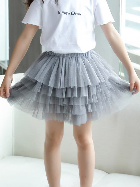 Vasaras bērnu tilla svārki ar augstu vidukli