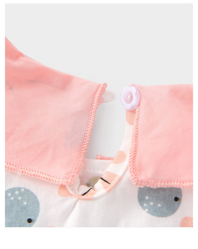 Bērnu vasaras kleita ar īsām piedurknēm un aplikācijām