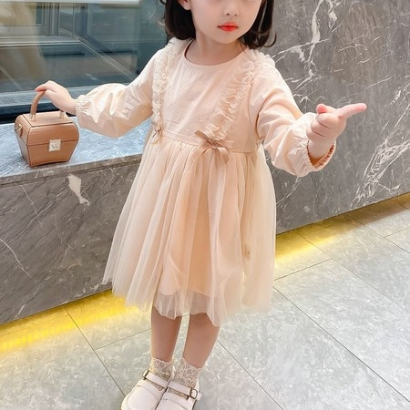 Bērnu ikdienas roņu kleita ar pogām un lokām