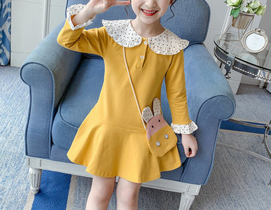 Casual παιδικό φόρεμα με μακριά μανίκια για κορίτσια