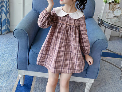 Casual παιδικό φόρεμα με μακριά μανίκια για κορίτσια