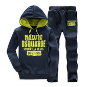 Set sport modern pentru bărbați de hanorac și pantaloni cu inscripție