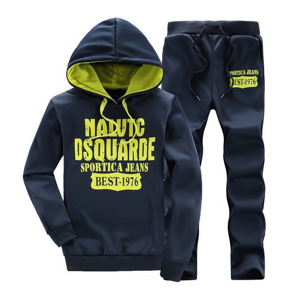 Set sport modern pentru bărbați de hanorac și pantaloni cu inscripție