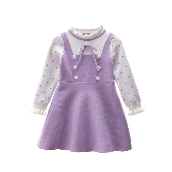 Laste sügiskleit pikkade varrukatega tüdrukutele - mitu mudelit