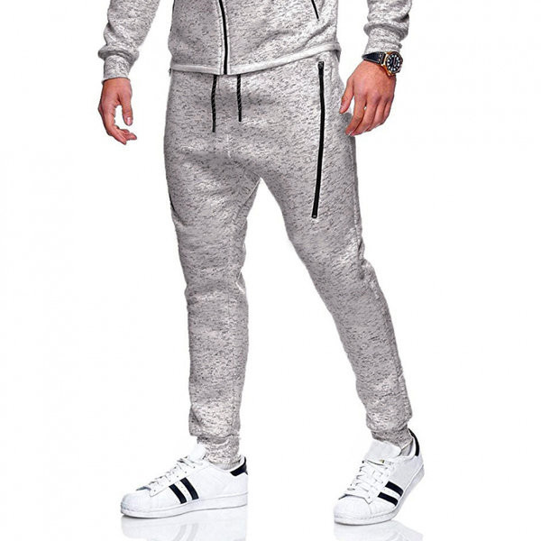 Μοντέρνο αθλητικό παντελόνι μακρύ απλό μοντέλο με μπορντούρα