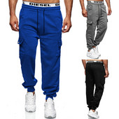 Μοντέρνο αθλητικό παντελόνι ανδρικό με πλαϊνές τσέπες