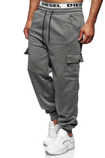 Актуален спортен мъжки панталон със странични джобове