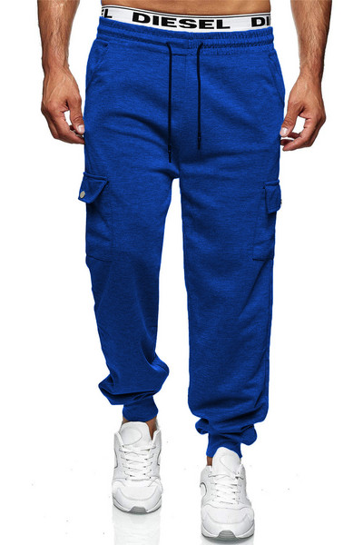 Μοντέρνο αθλητικό παντελόνι ανδρικό με πλαϊνές τσέπες