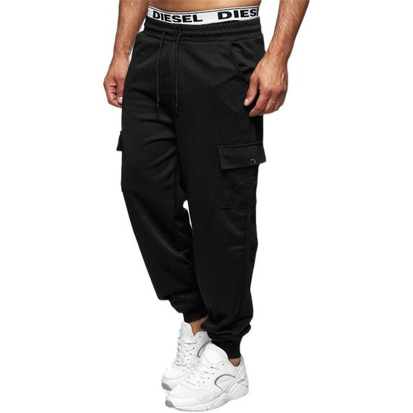 Μοντέρνο αθλητικό παντελόνι ανδρικό με πλαϊνές τσέπες