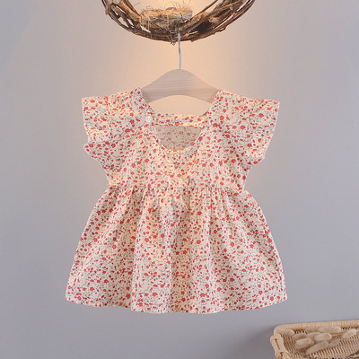 Καλοκαιρινό στράπλες φόρεμα με γυμνή πλάτη και λουλουδάτο μοτίβο