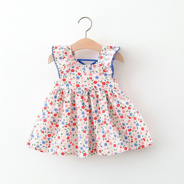 Καλοκαιρινό στράπλες φόρεμα με γυμνή πλάτη και λουλουδάτο μοτίβο