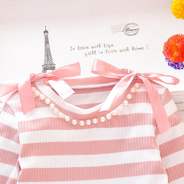 Rochie casual cu fund sigiliu si perle