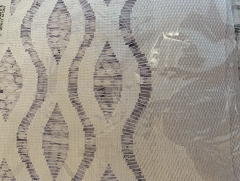 Перде Szarada, дантела и ресни с отвор за нанизване,  70x150 cm, 100% Полиестер, Бял цвят