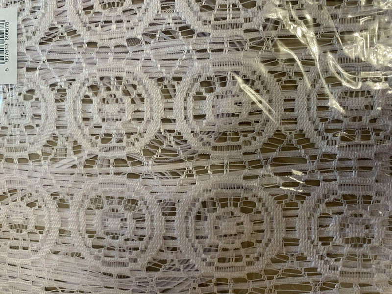 Перде Emma, дантела и ресни с отвор за нанизване,  60x150 cm, 100% Полиестер,  Бял цвят