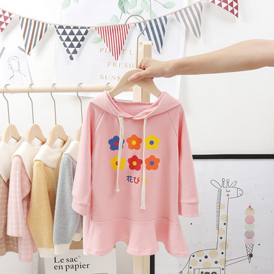 Παιδικό casual φόρεμα με κορδόνια και απλικέ