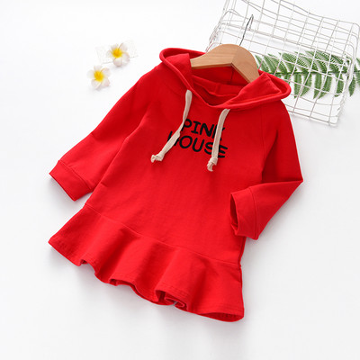 Παιδικό casual φόρεμα με κορδόνια και απλικέ