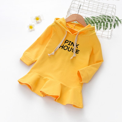 Παιδικό casual φόρεμα με κορδόνια και απλικέ