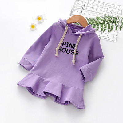 Παιδικό casual φόρεμα με κορδόνια και απλικέ