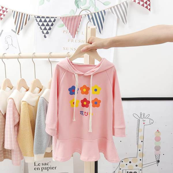 Παιδικό casual φόρεμα με κορδόνια και απλικέ