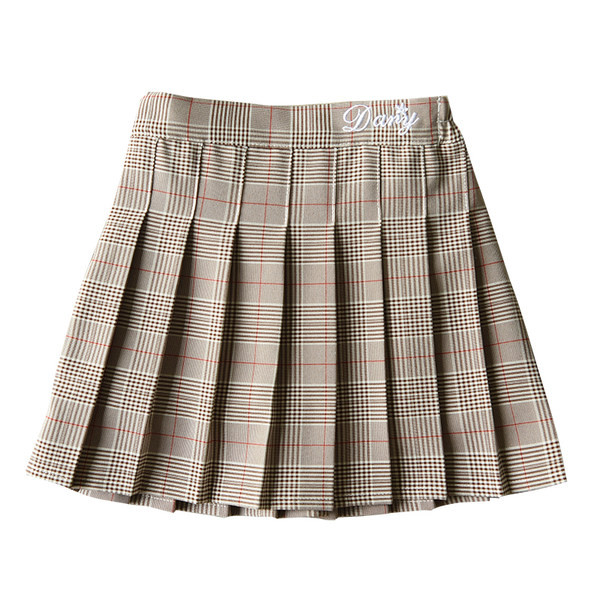 Fusta moderna in carouri pentru copii cu talie inalta
