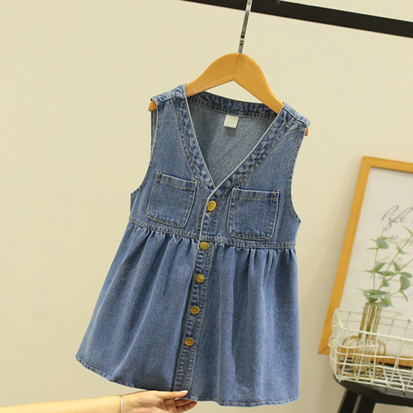 Vaikiška džinsinė suknelė + palaidinė ilgomis rankovėmis