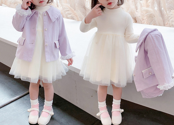 Bērnu roņu kleita meitenēm ar garām piedurknēm